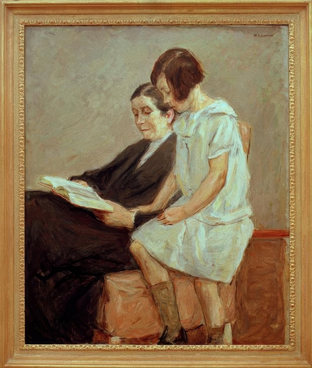Konstnärens fru och barnbarn av Max Liebermann