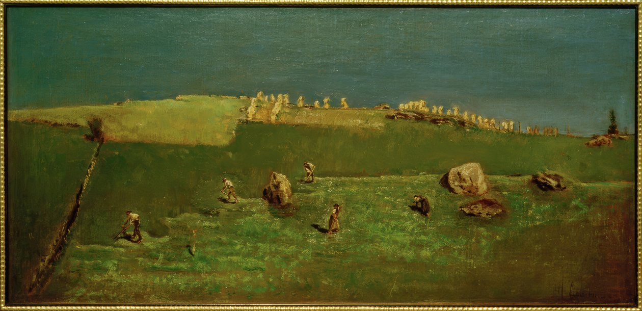 Gräsklipparna - slåtter i Tyrolen av Max Liebermann