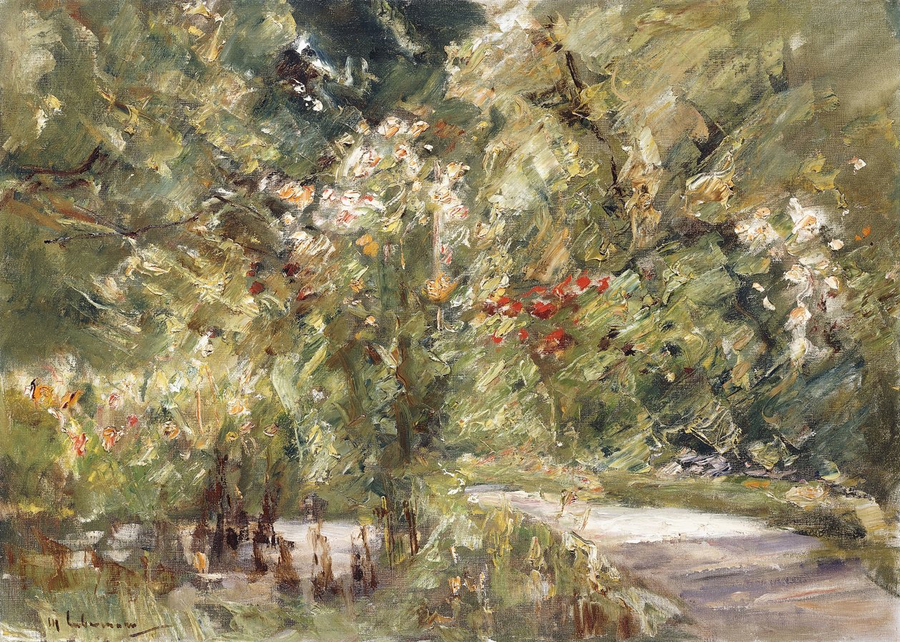 Trädgård vid Wsee; Wanseegarten, ca 1928-39 av Max Liebermann