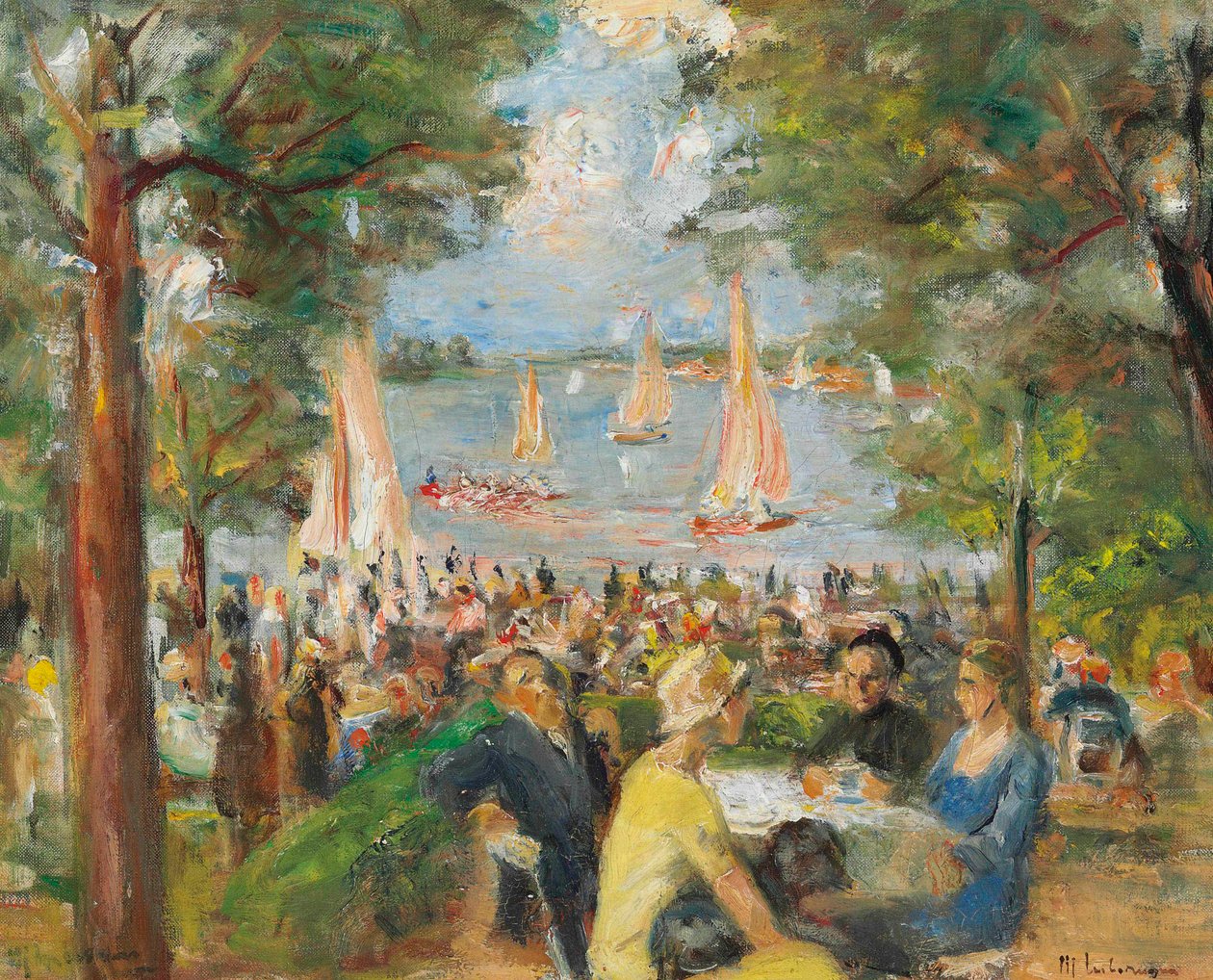 Trädgårdsrestaurang på Havel, 1934. av Max Liebermann