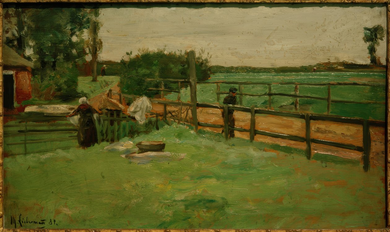 Hembygdsgård på Dorfstrasse - The Pale One av Max Liebermann