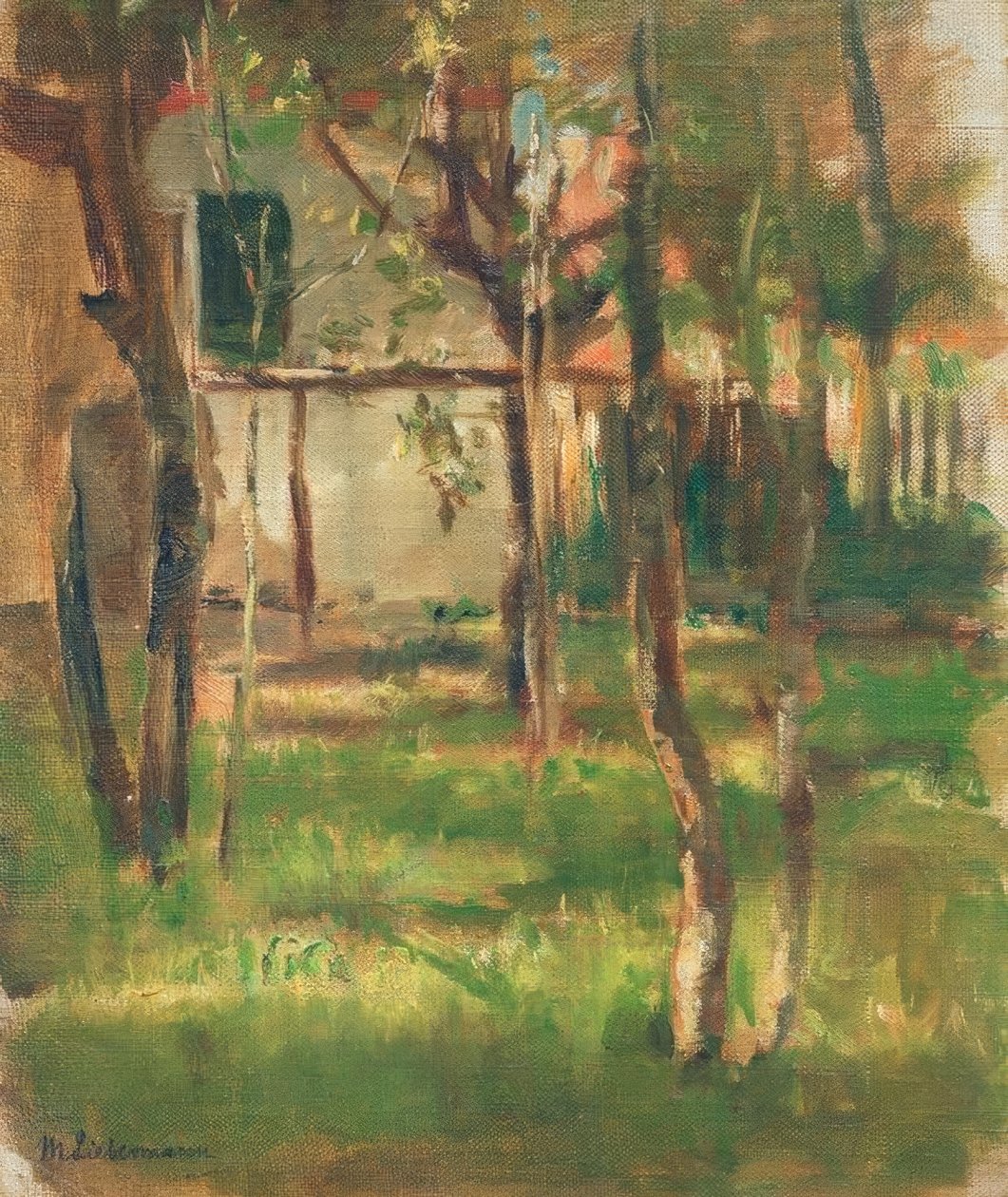 Hus med trädgård av Max Liebermann