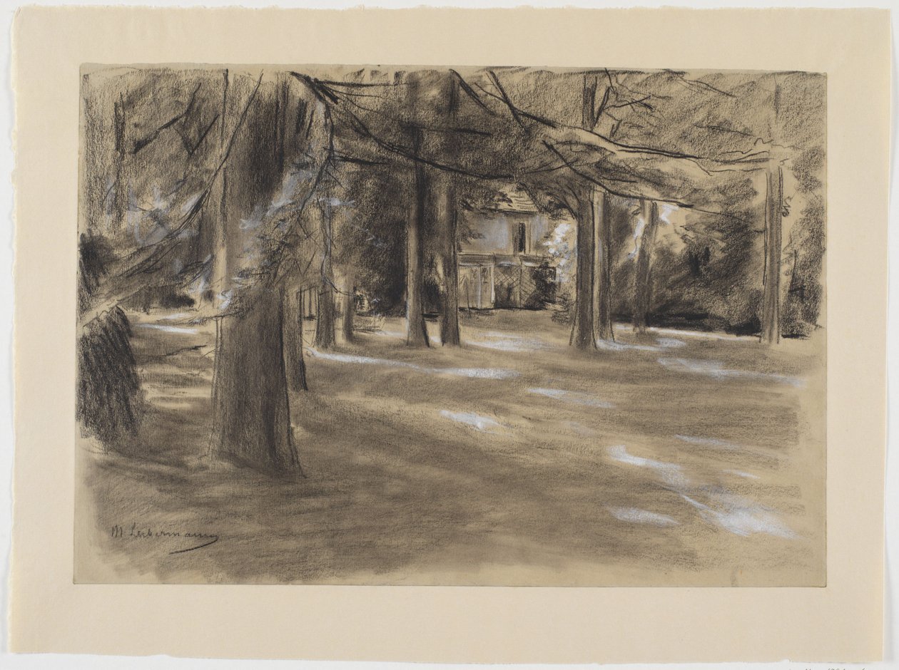 Holländsk parklandskap med hus av Max Liebermann