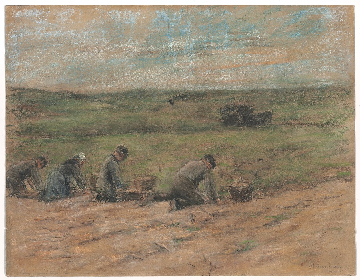 Potatisgrävare nära Zandvoort, 1894 av Max Liebermann