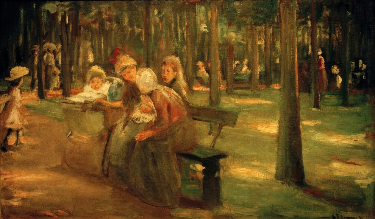 Nanny och bonnen i djurparken av Max Liebermann
