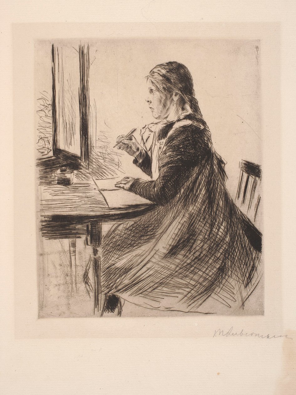 Barnporträtt, porträtt av gehejmerådet Bodes lilla dotter, Marie av Max Liebermann