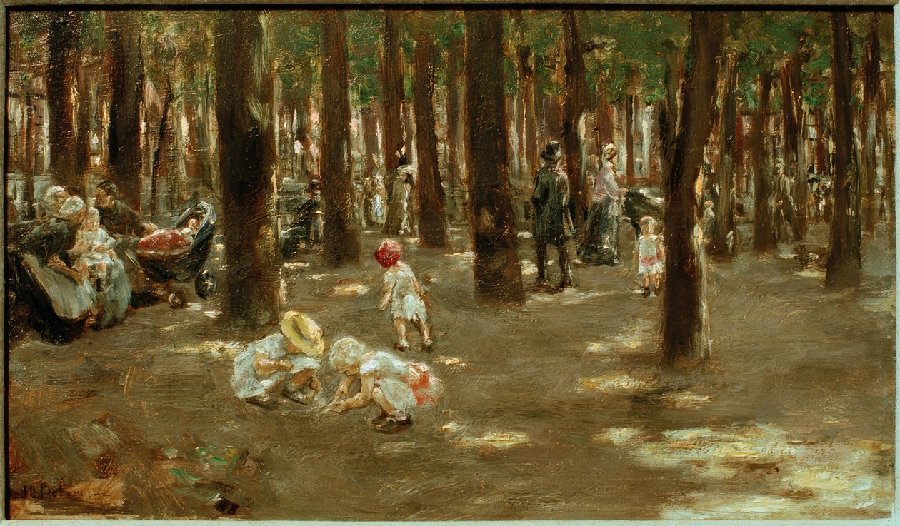 Lekplats i Tiergarten i Berlin av Max Liebermann