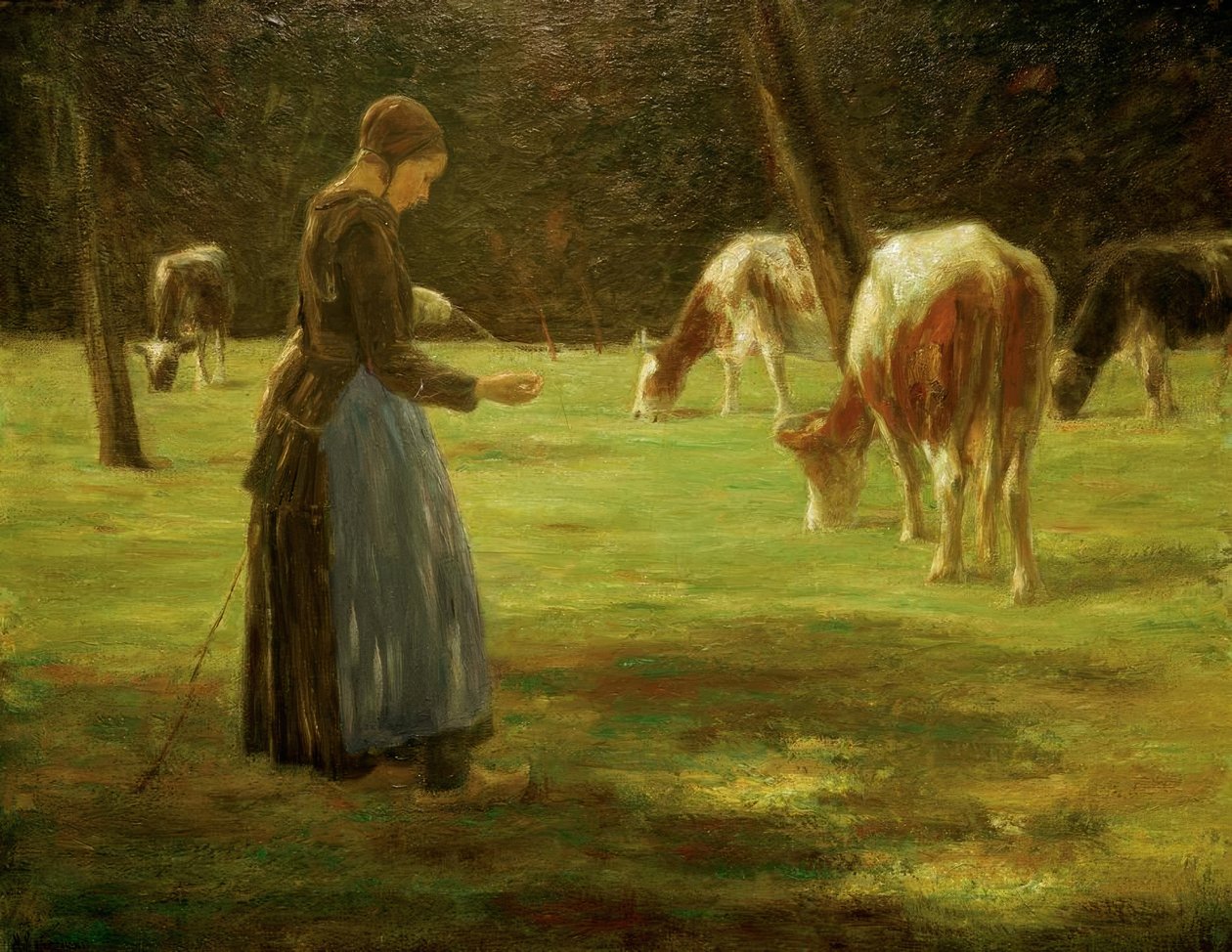 Kuhhirtin av Max Liebermann