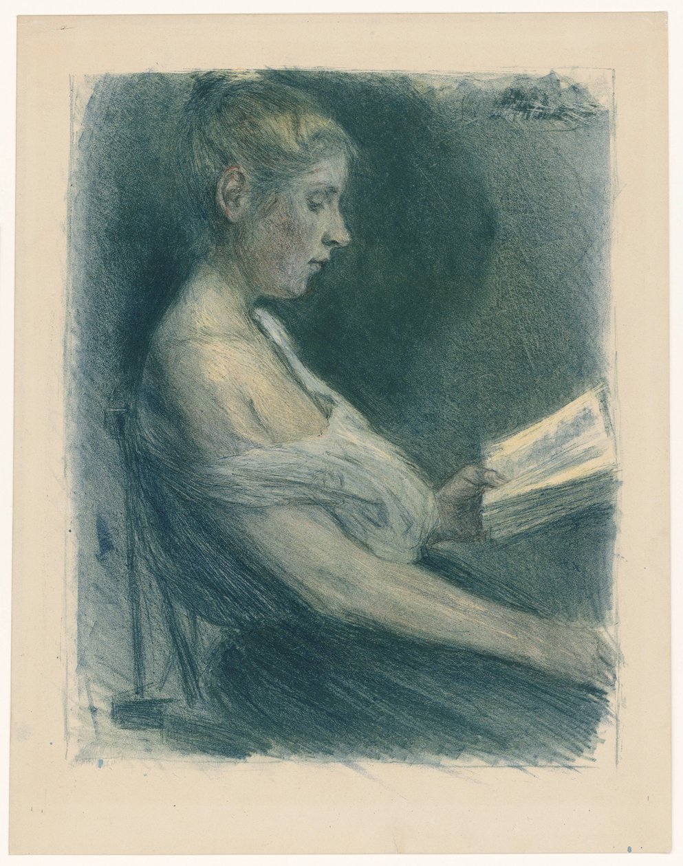 Läsande flicka av Max Liebermann