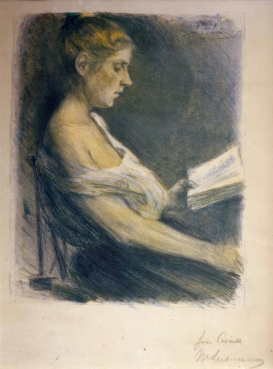 Läsande tjej av Max Liebermann