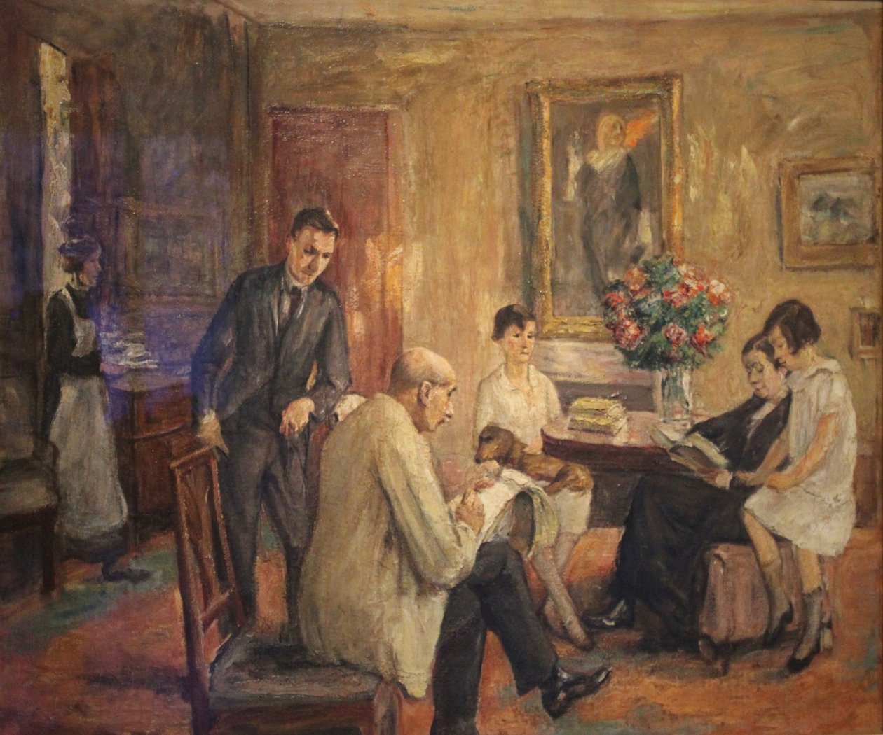 Familjen Liebermann. Konstnären skissar i kretsen av sin familj av Max Liebermann