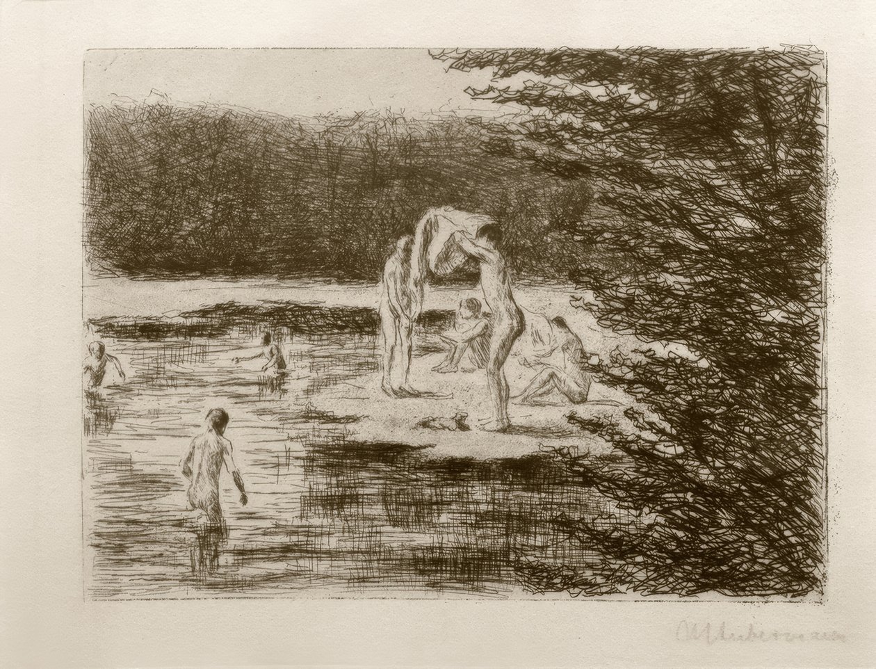 M.Liebermann, badpojkar av Max Liebermann