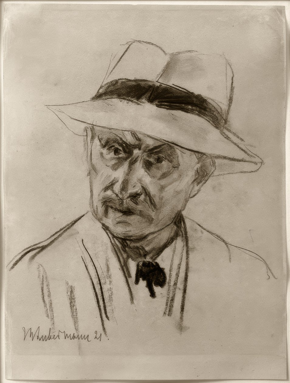 Max Liebermann / Självporträtt med panamahatt av Max Liebermann