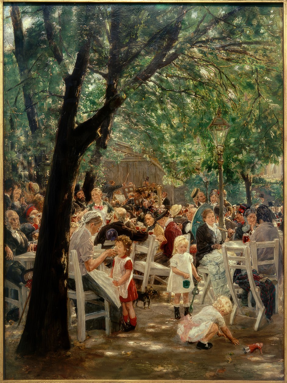 München ölträdgård av Max Liebermann