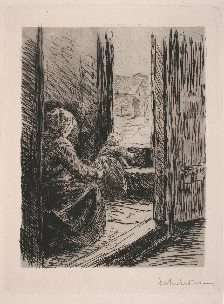 Mor och barn av Max Liebermann