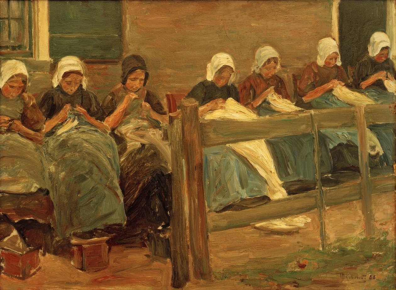 Syflickor i Huyzen av Max Liebermann