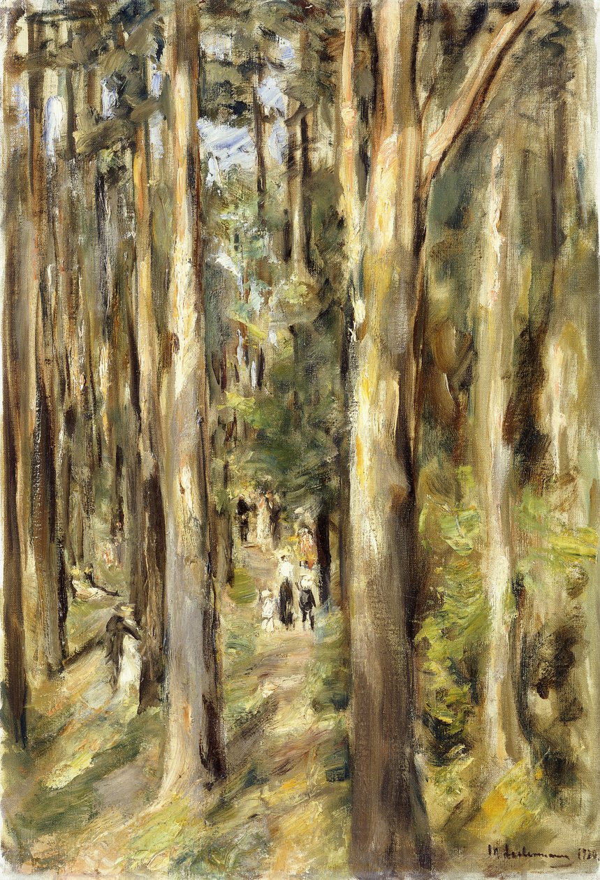 Picknick i skogen, 1920 av Max Liebermann