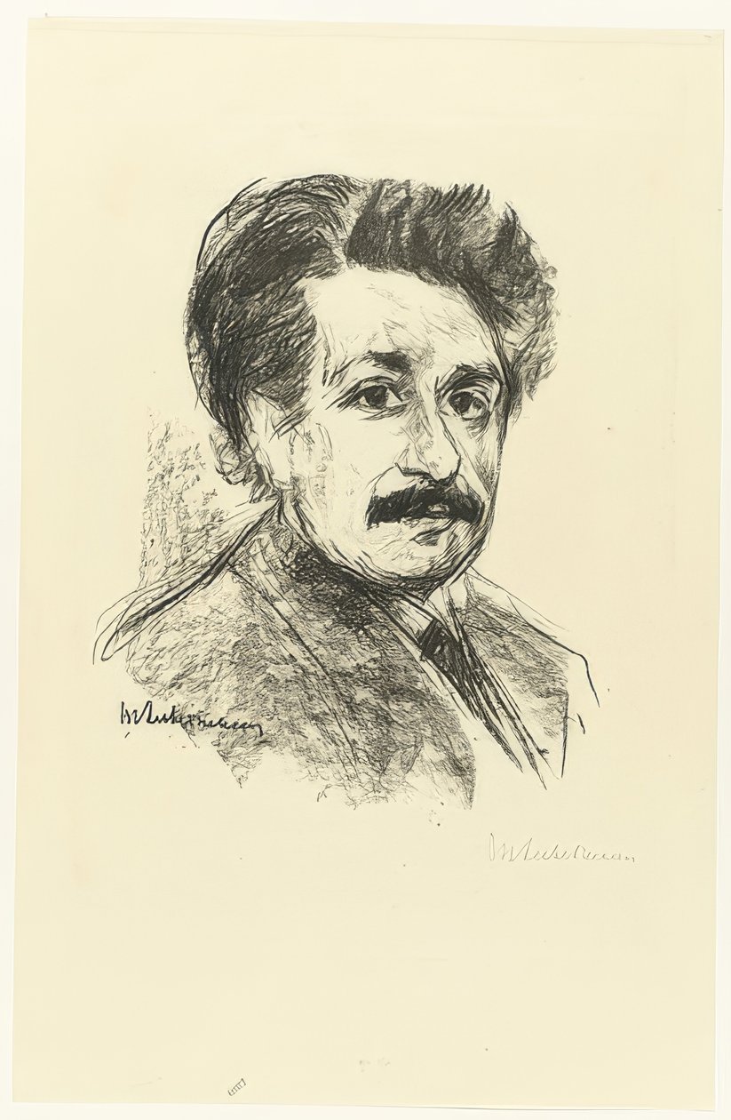 Porträtt av Albert Einstein. 1925 av Max Liebermann