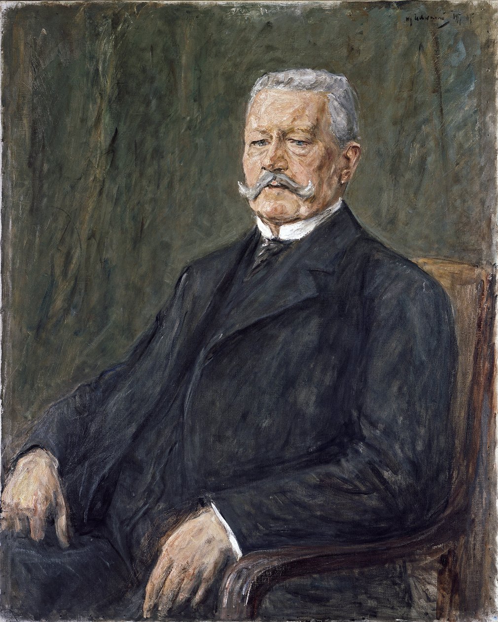 Porträtt av president Paul von Hindenburg 1847-1934, av Max Liebermann (1847-1935) Niedersachsens statsmuseum, Hannover av Max Liebermann