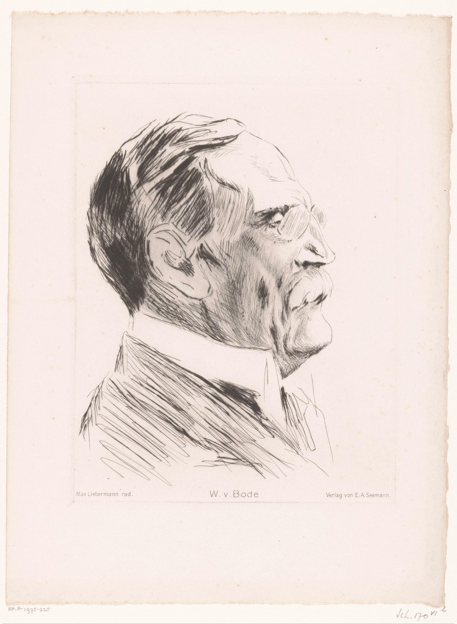Porträtt av Wilhelm von Bode W.v.Bode (titel på objekt) av Max Liebermann
