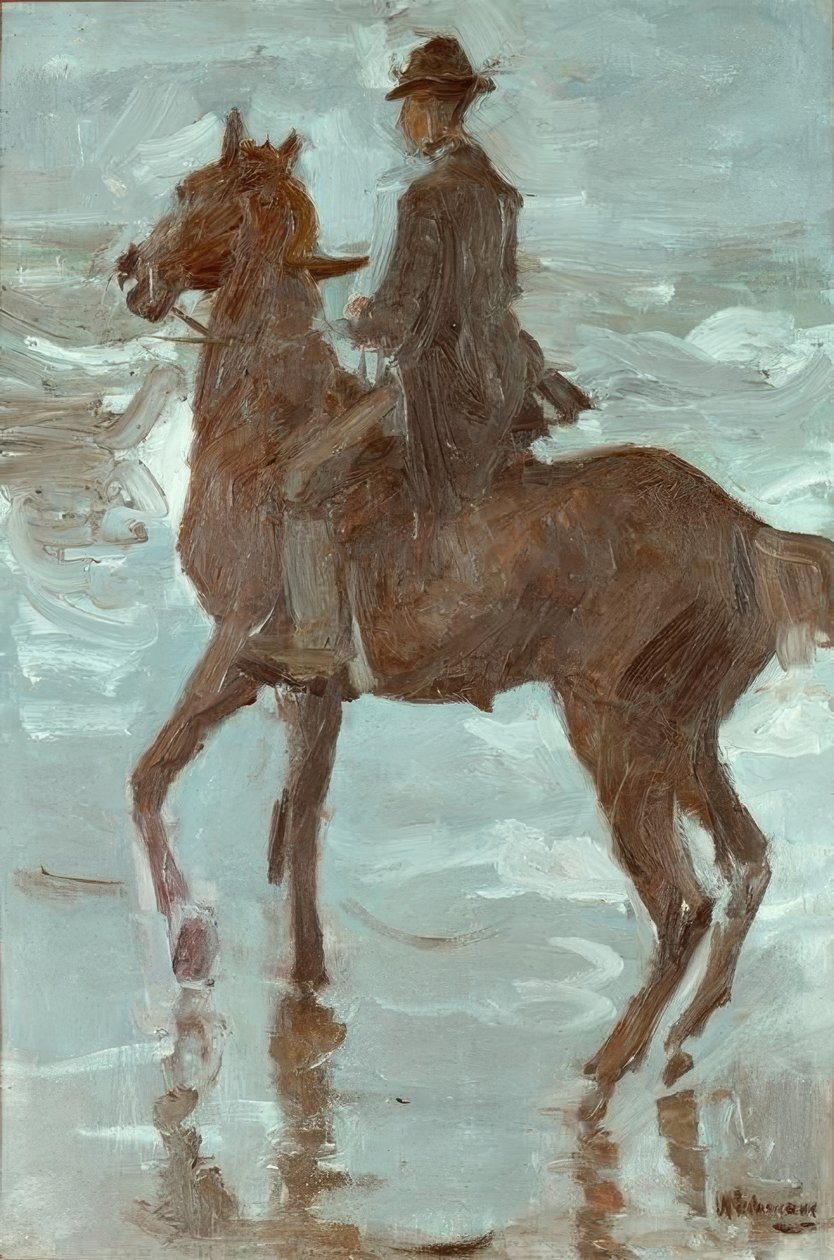 Ryttare på stranden av Max Liebermann