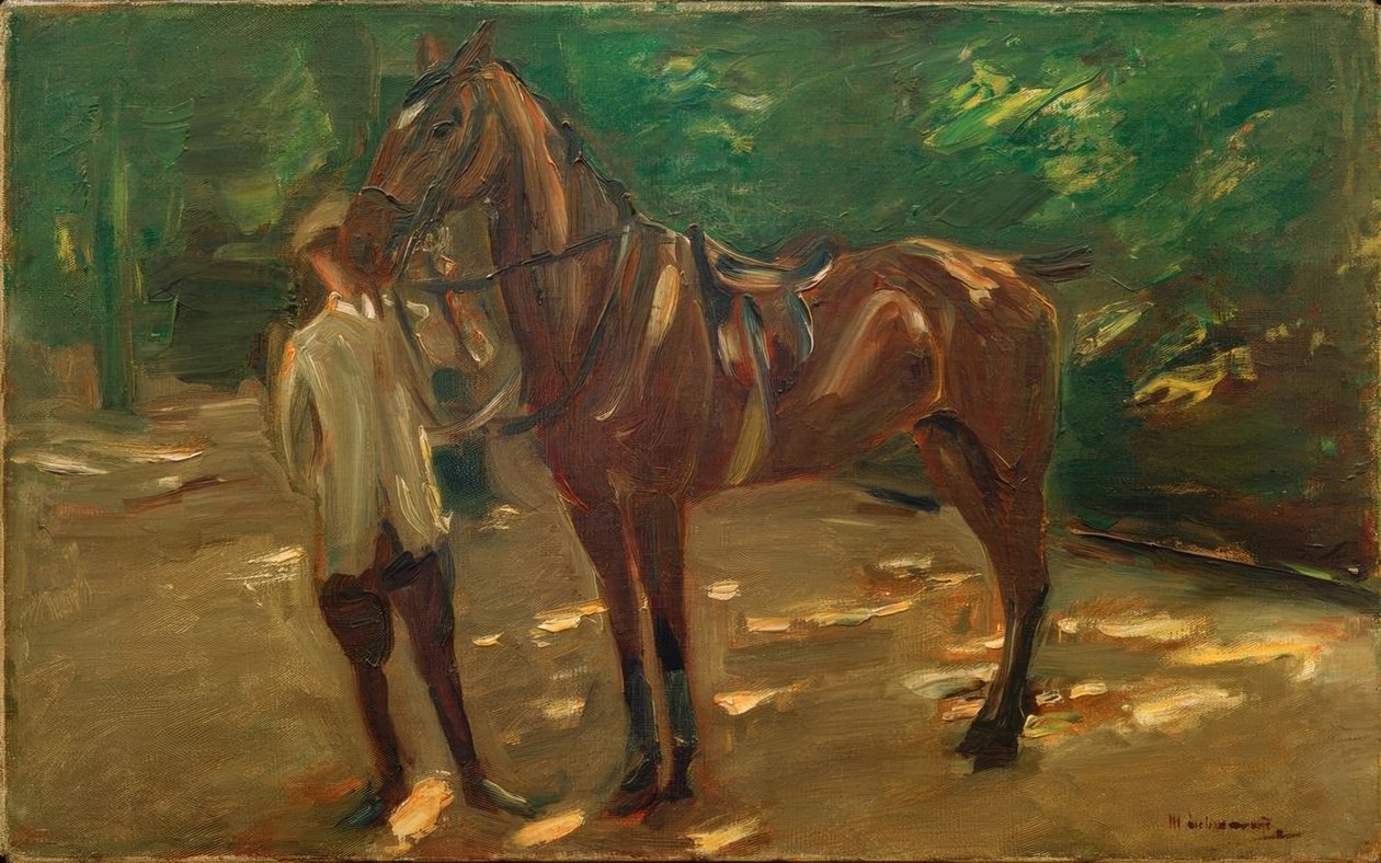 Brudgum med häst av Max Liebermann