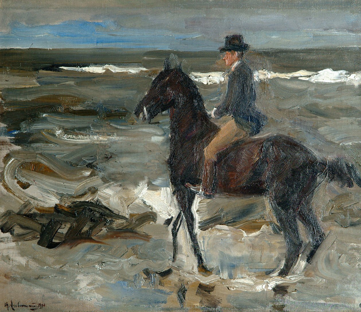 Ryttare på stranden av Max Liebermann