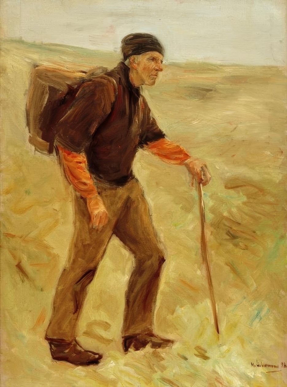 Stridande bonde - (studie, helfigur) av Max Liebermann