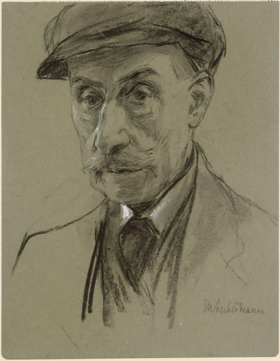 Självporträtt med mössa av Max Liebermann