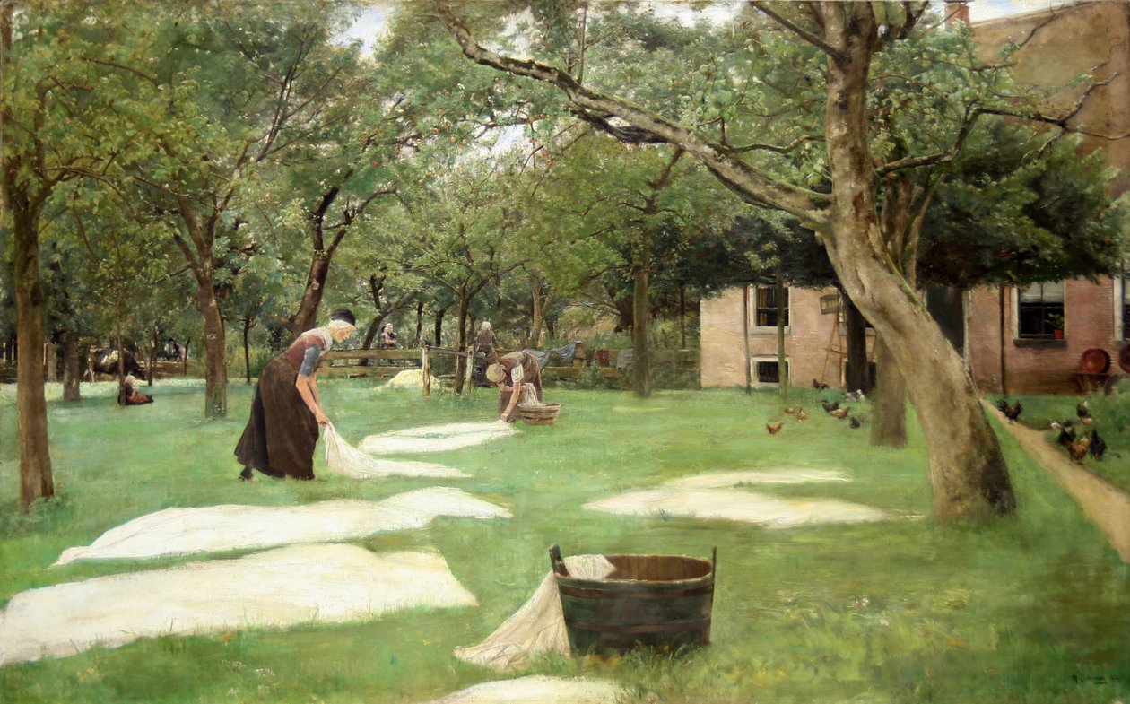 Blekningen av linne, 1882 av Max Liebermann