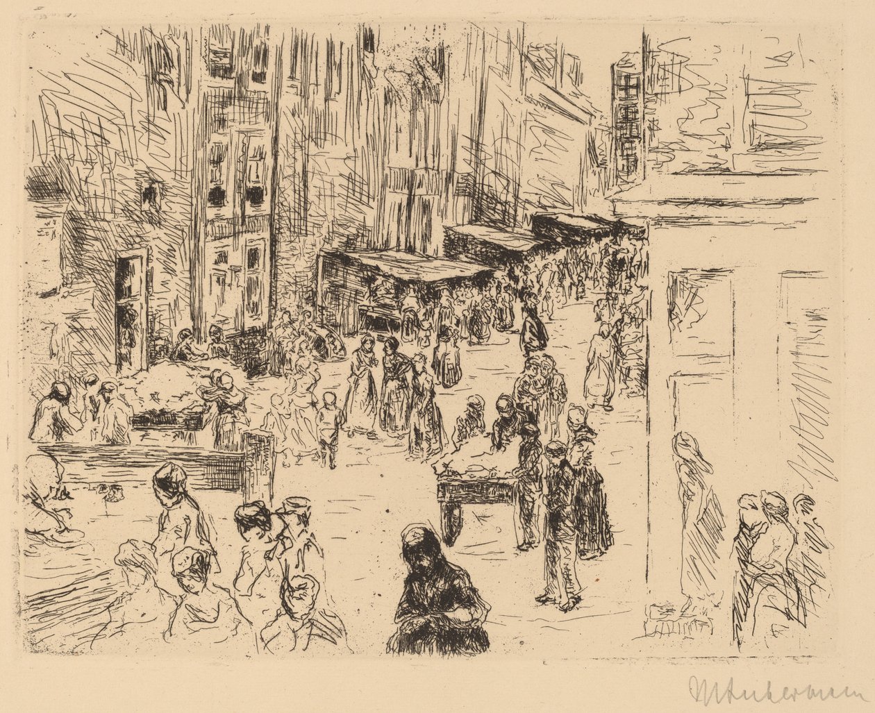 Judiska kvarteret i Amsterdam, 1906. av Max Liebermann