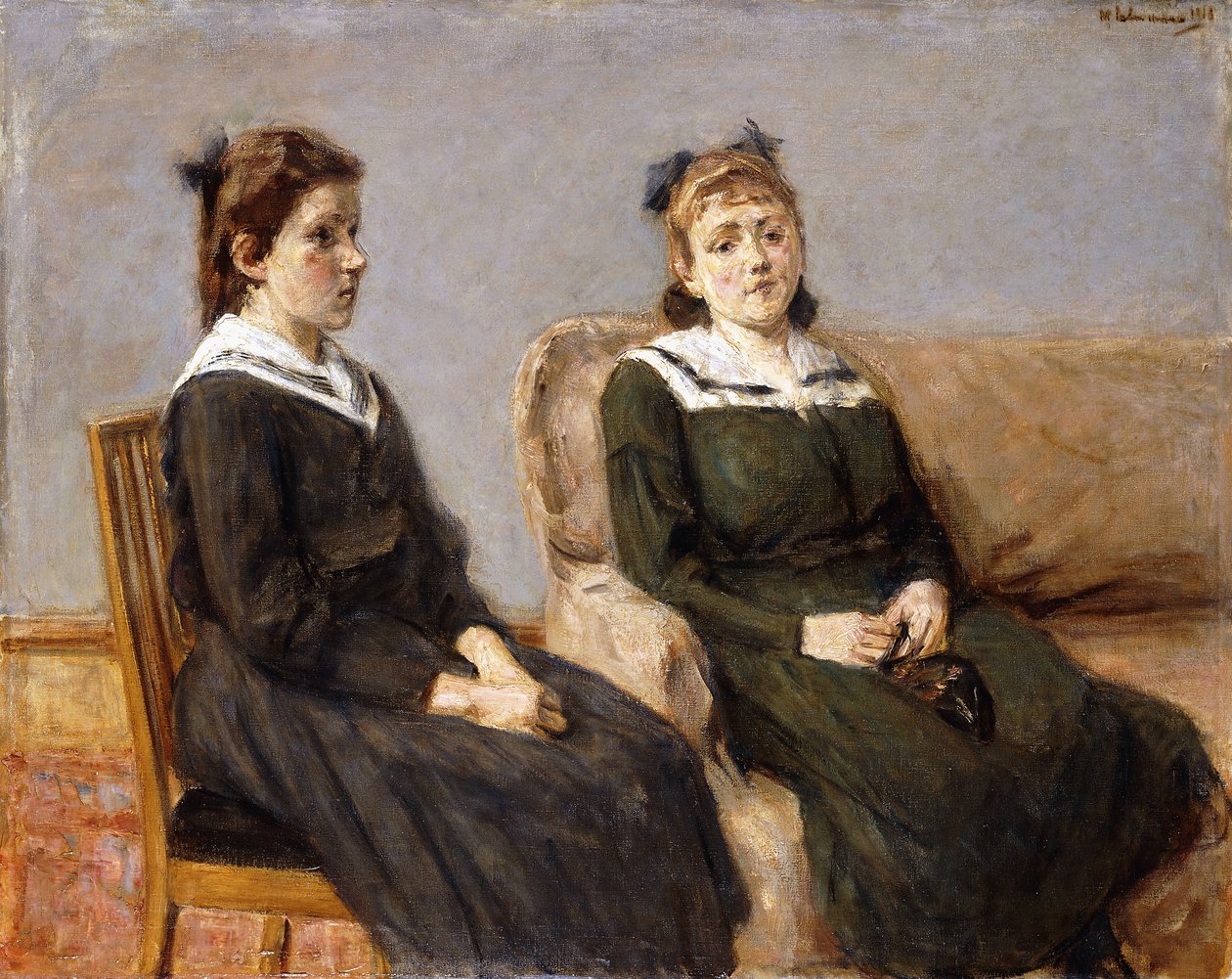 The Two Sisters läder; De två systrarna läder, 1911 av Max Liebermann