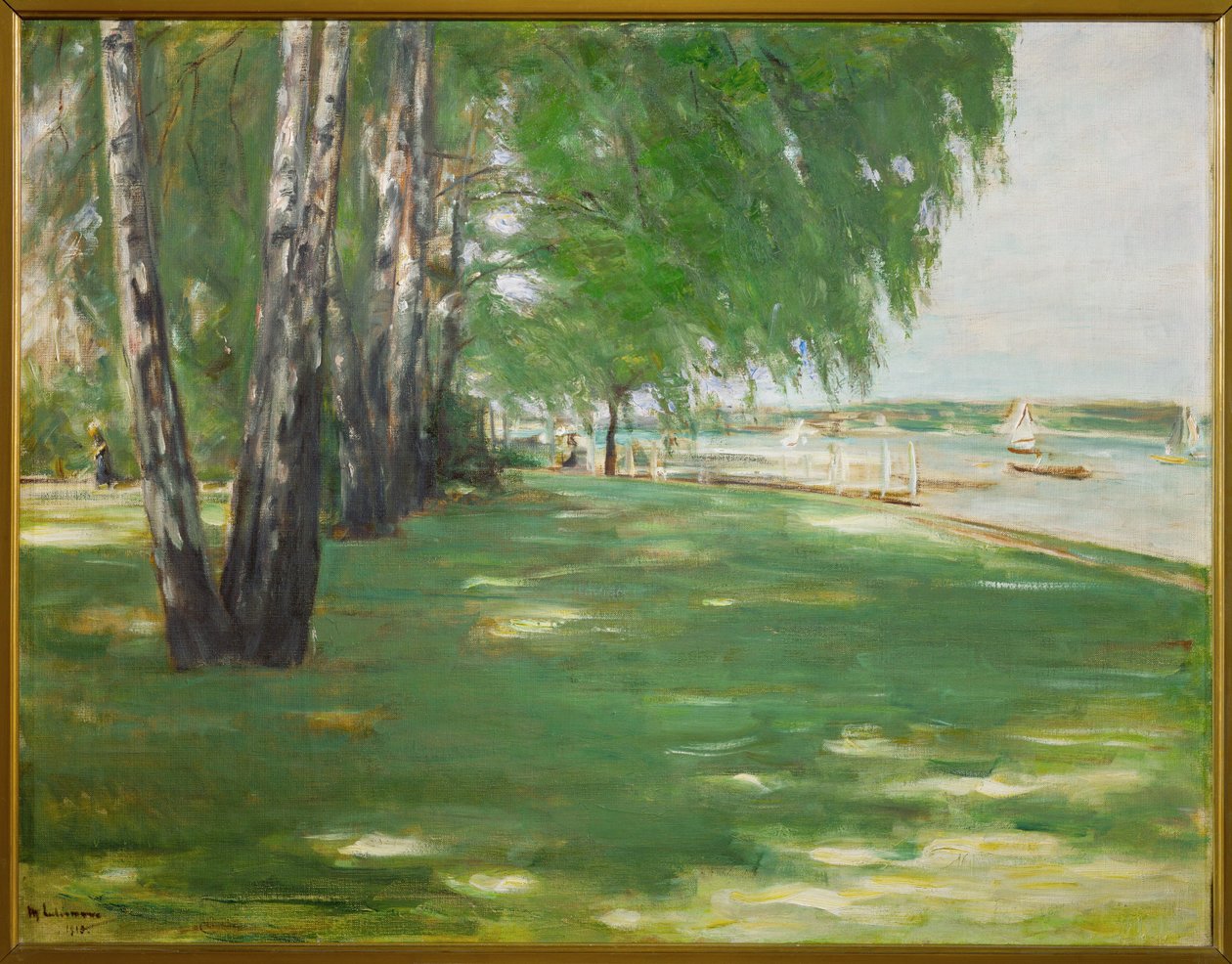 Konstnärens trädgård i Wannsee, Berlin (olja på duk) av Max Liebermann