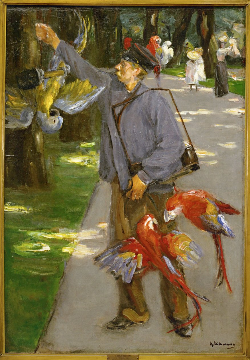 Papegojmannen (olja på duk) av Max Liebermann