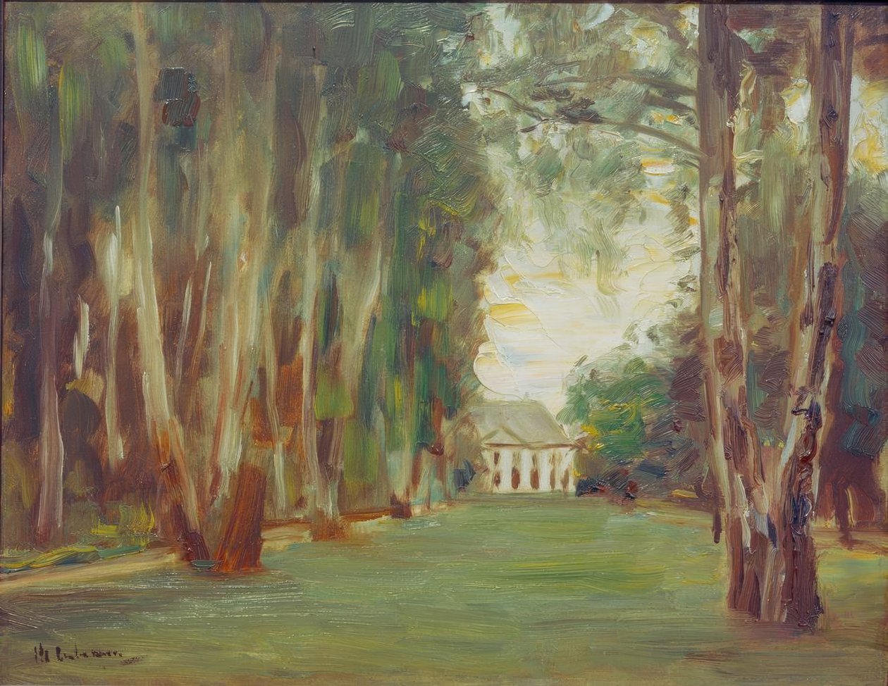 Wannsee trädgård med villa / Björkallén i Wannsee trädgård av Max Liebermann