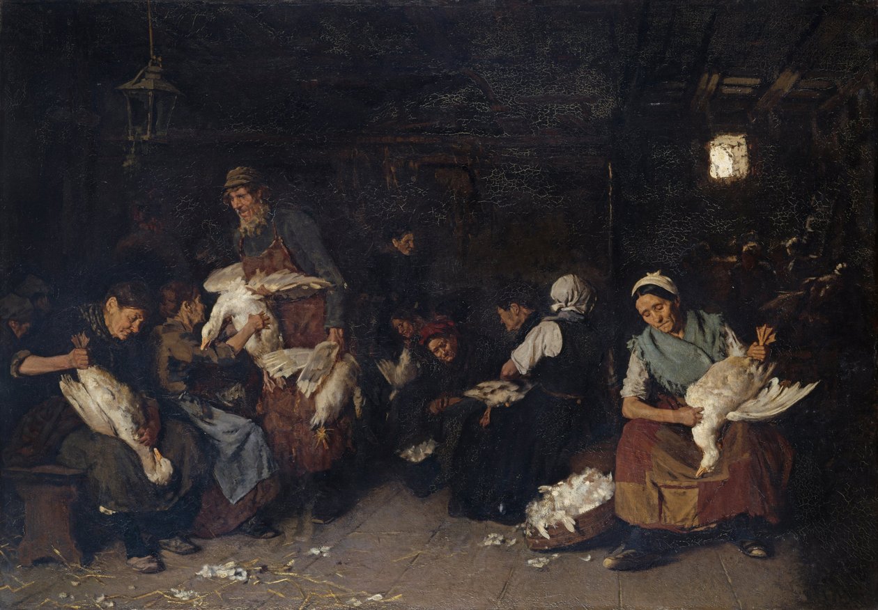 Kvinnor som plockar gäss, 1872 av Max Liebermann