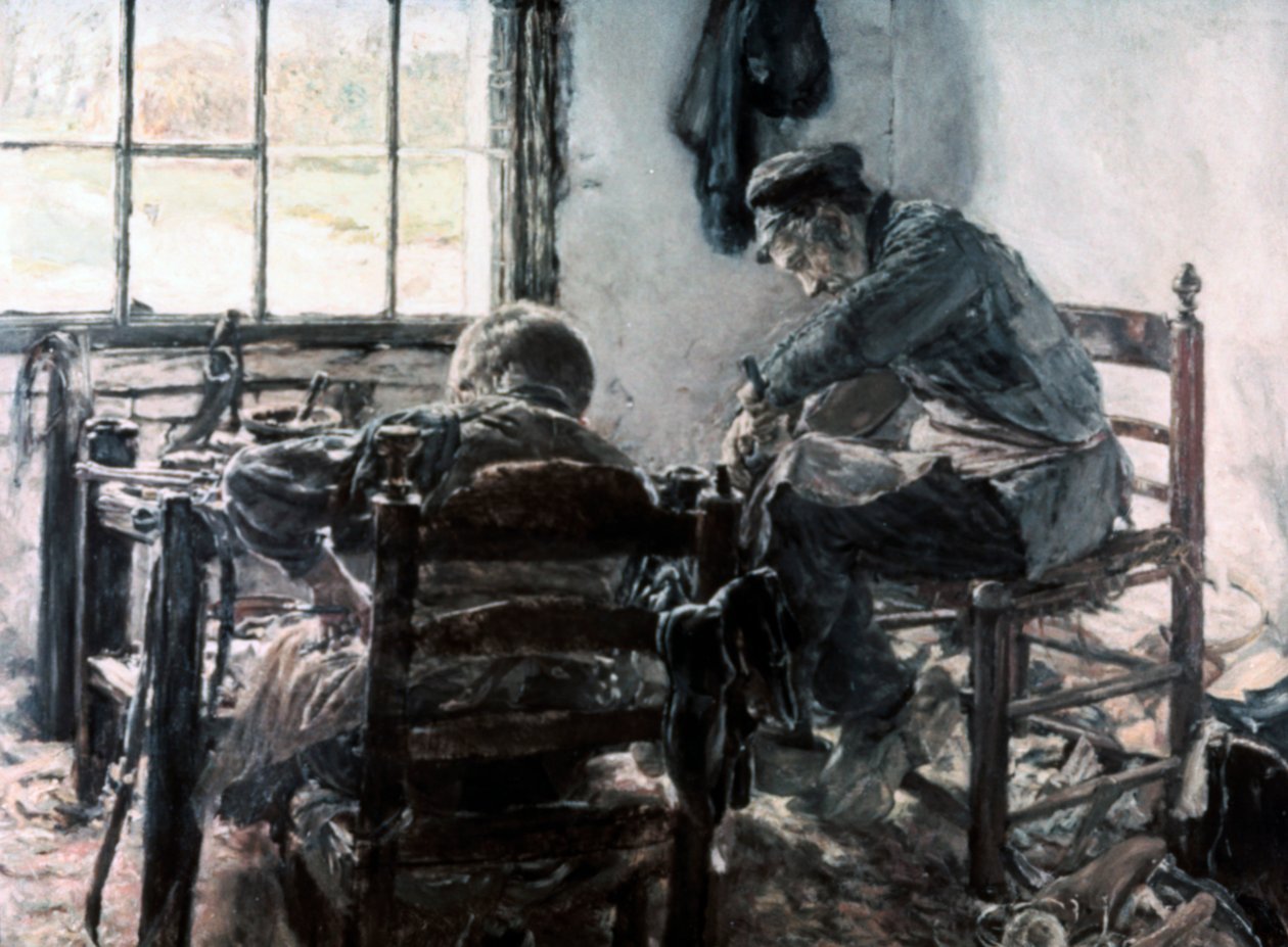 Skomakarens verkstad, 1881 av Max Liebermann