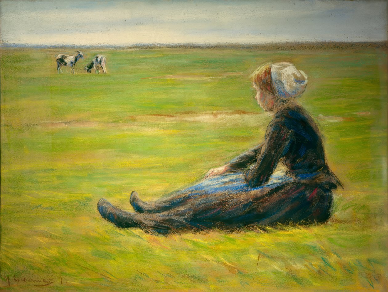 Getherde i sanddynerna av Max Liebermann