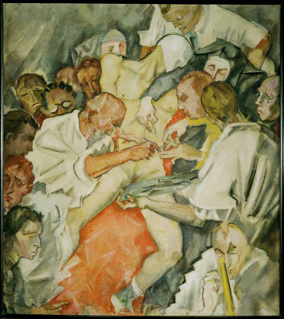 The operation (målning på duk) av Max Oppenheimer