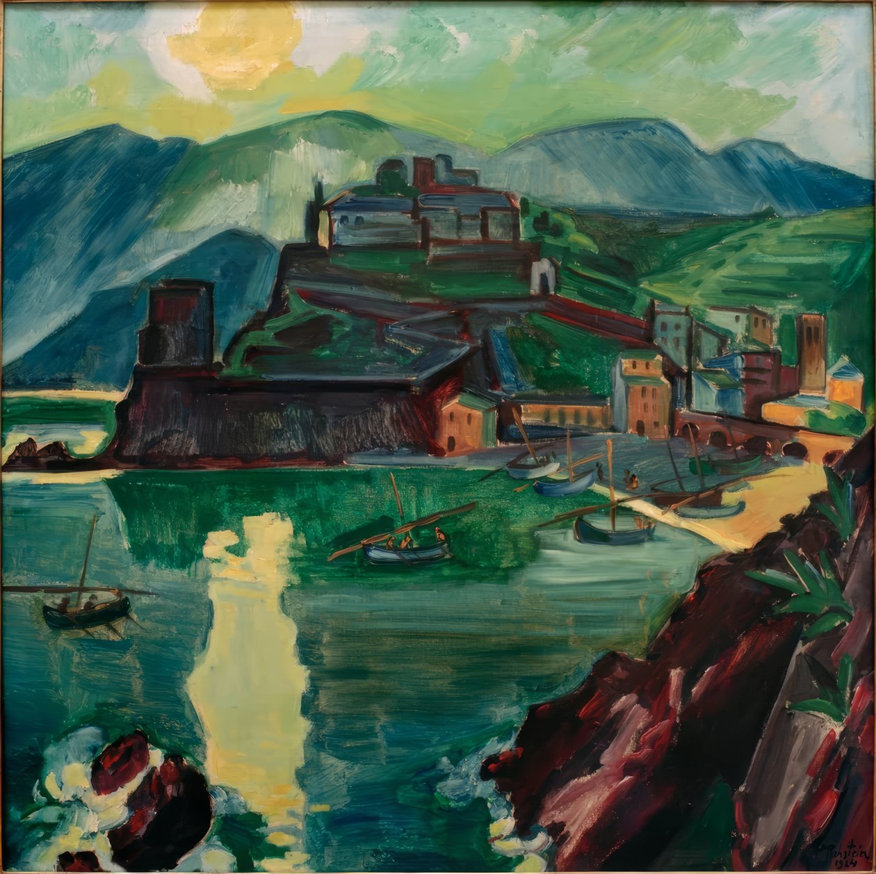 Kväll i Monterosso av Max Pechstein