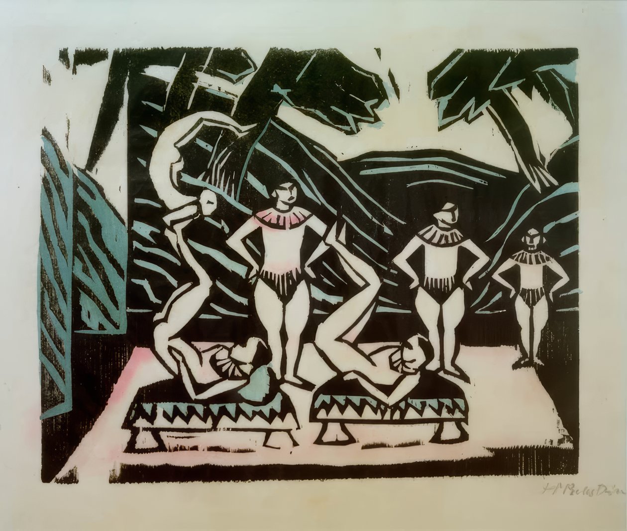 akrobater av Max Pechstein