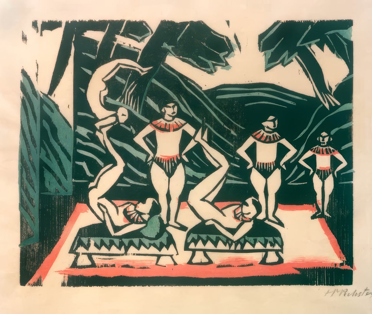 Akrobater III av Max Pechstein