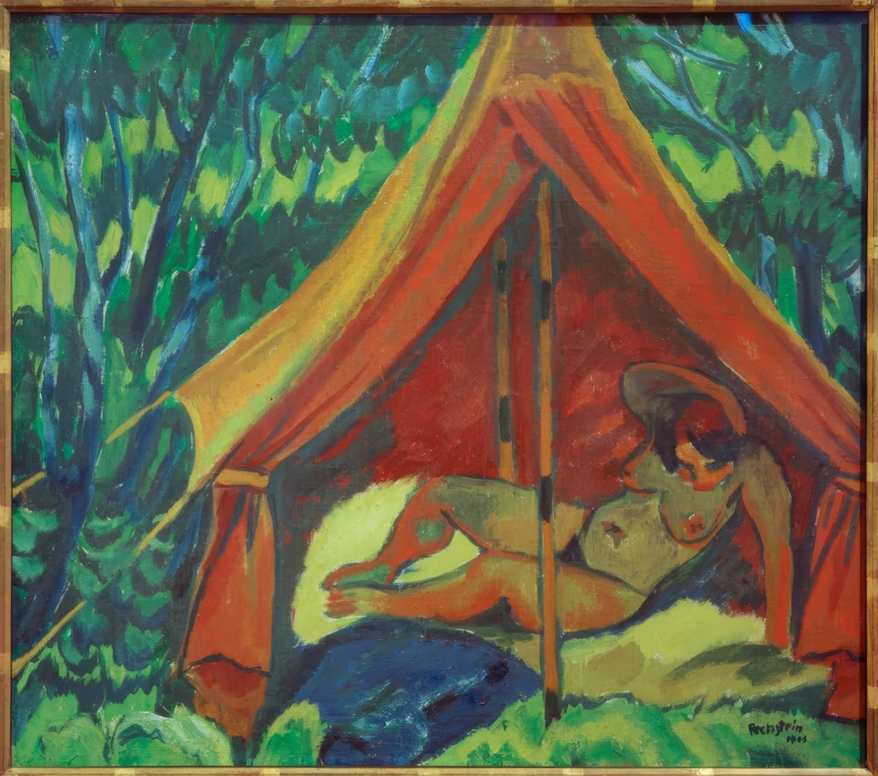 Akt i tältet av Max Pechstein