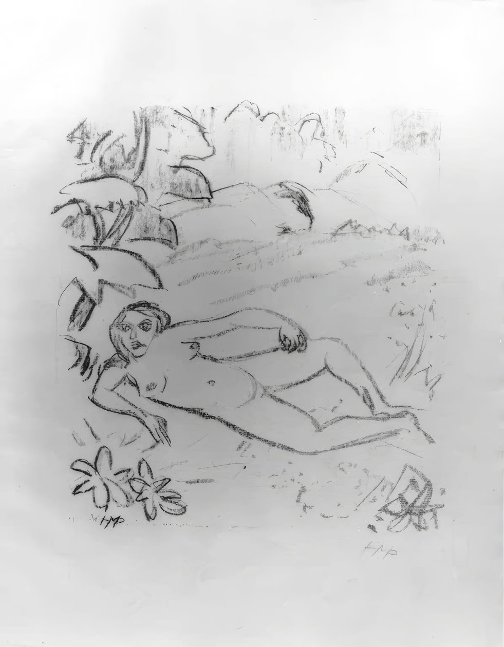 Akt i sanddynerna av Max Pechstein