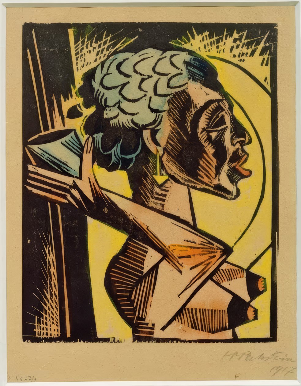 Akt med bägare av Max Pechstein