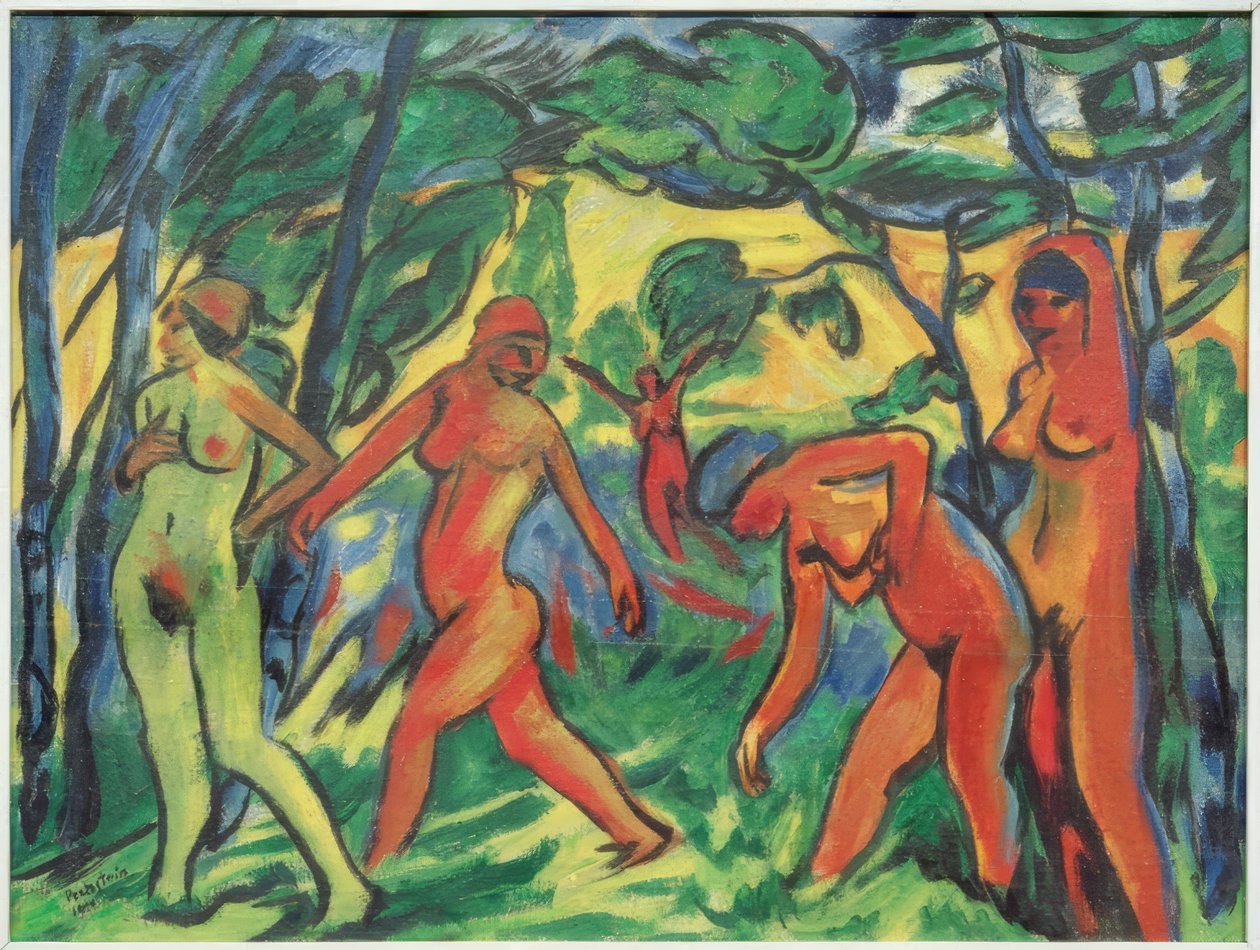 Blå dag (kvinnor dansar) av Max Pechstein