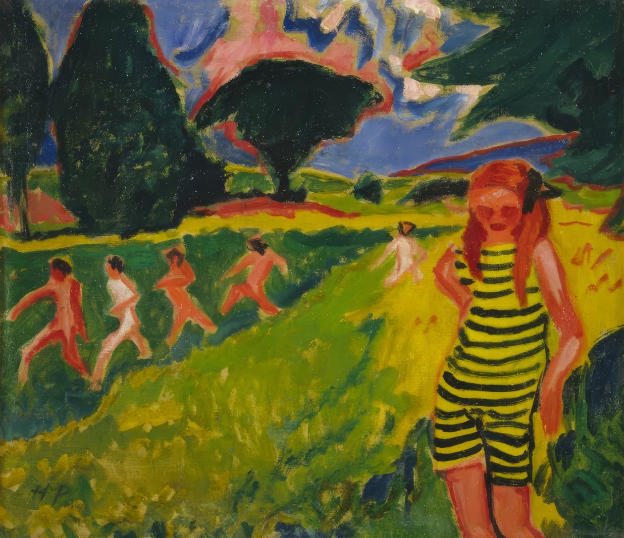 Den gul-svarta tröjan av Max Pechstein
