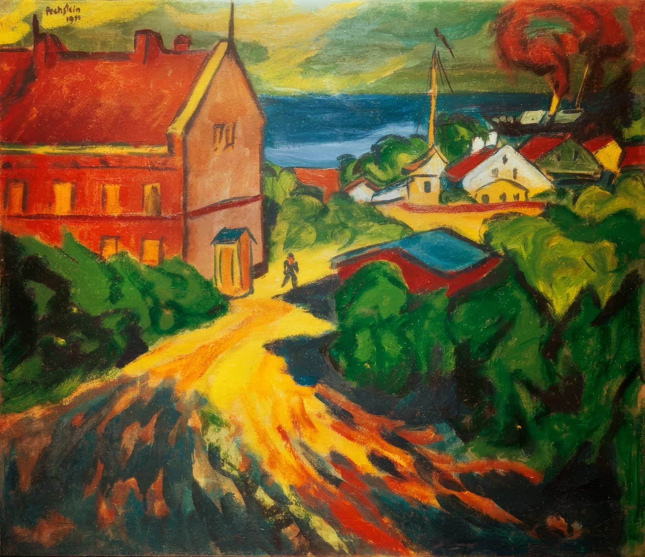 Det röda tjänstemannahuset av Max Pechstein