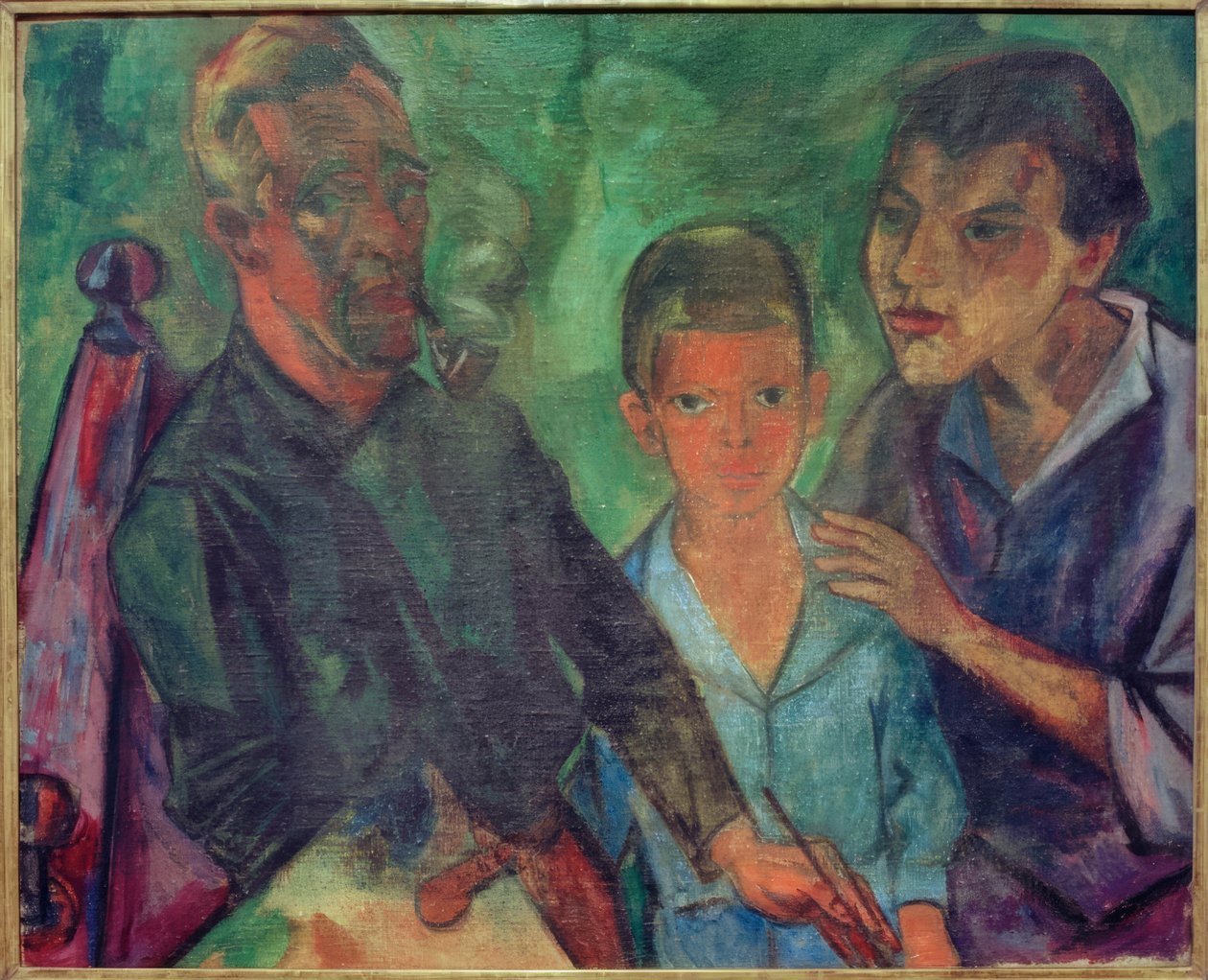 Konstnären och hans familj av Max Pechstein