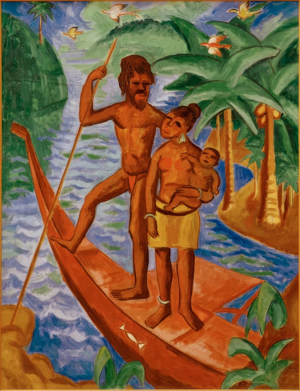 Äkta par på Palau av Max Pechstein
